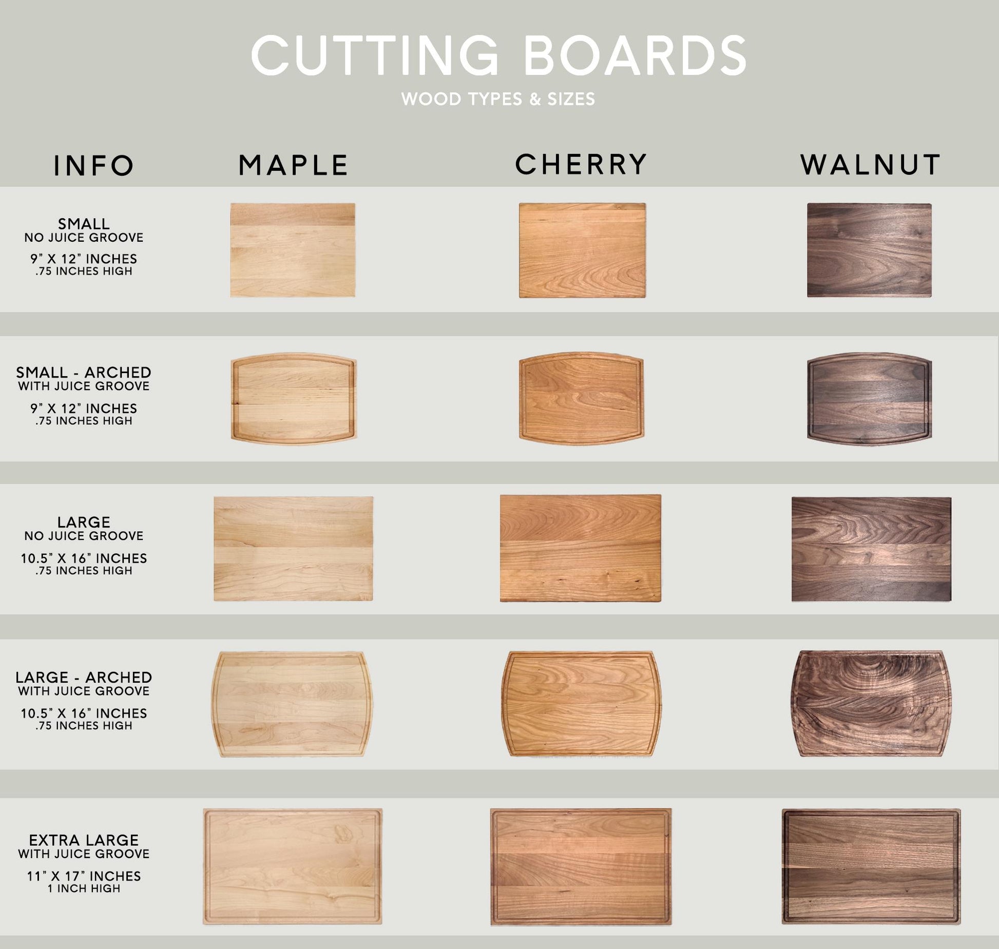 Mountain cutting board in hardwood