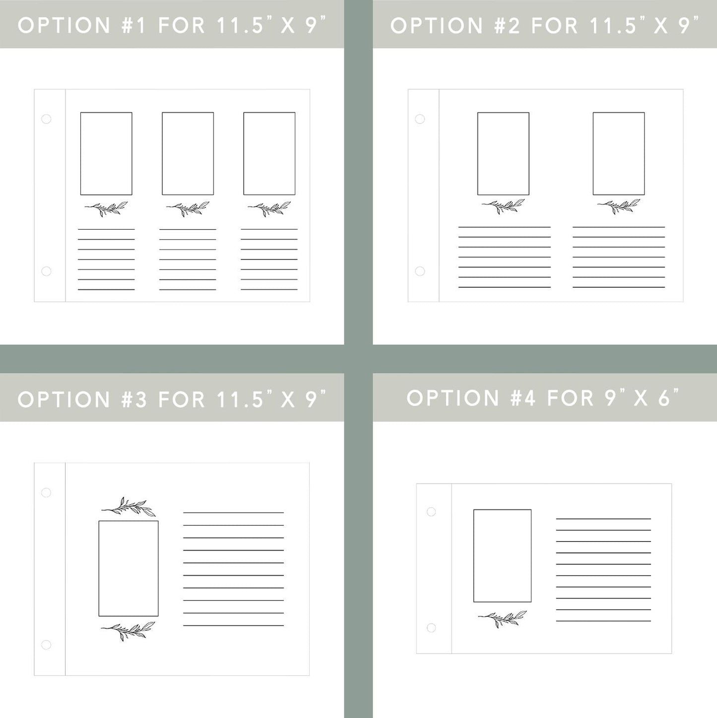Custom wooden mountain wedding guest book paper options card stock