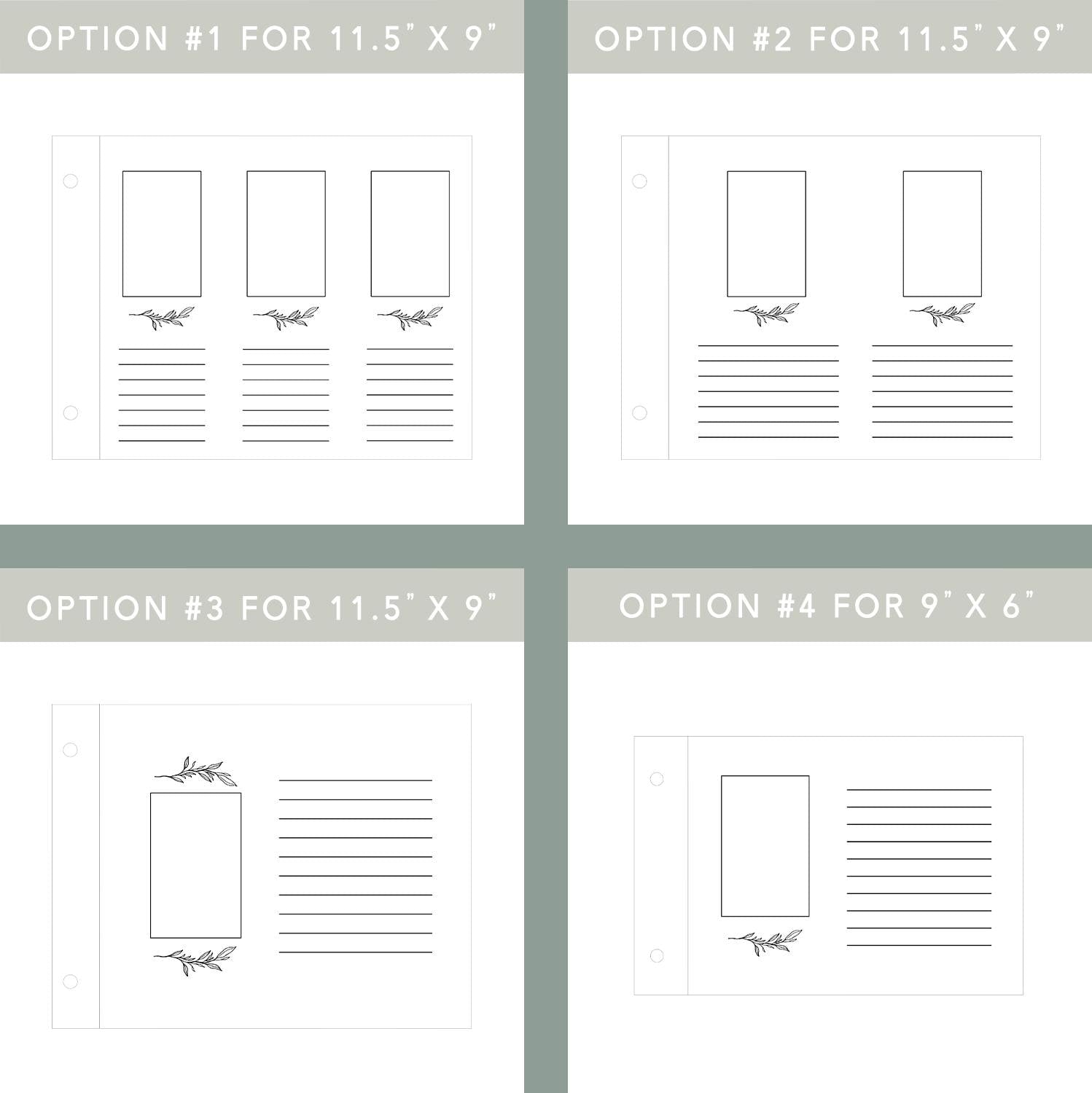 Custom wooden mountain wedding guest book paper options card stock