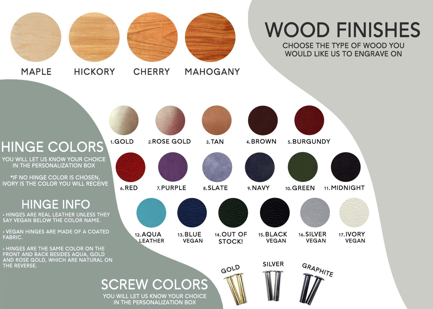 Personalized wood wedding keepsake album engraved couple names and wedding date
