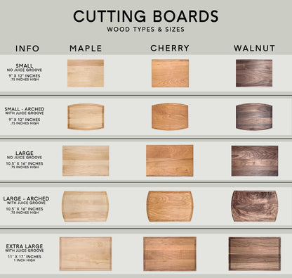 Bakery cutting board in hardwood