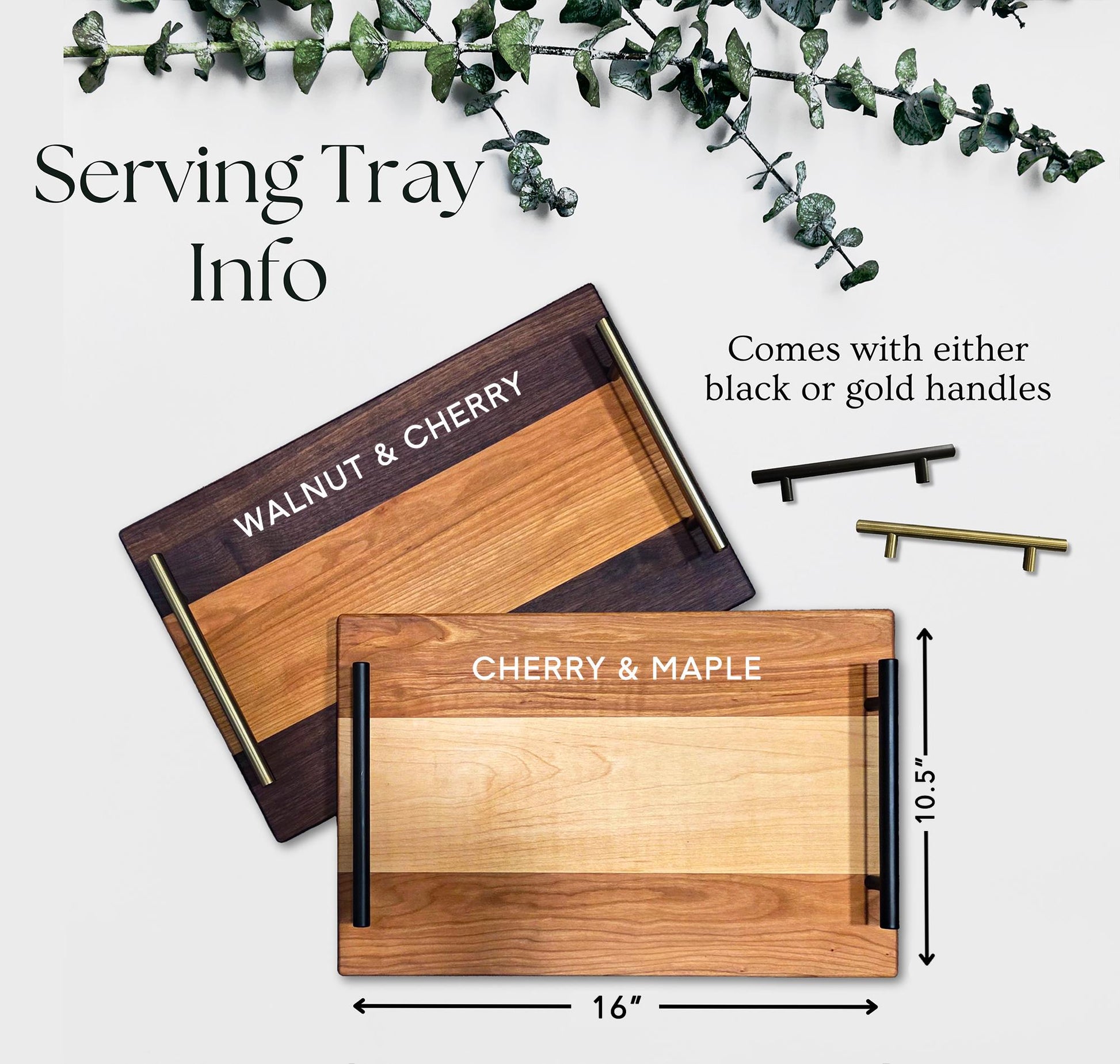 Retirement tray two-tone wood