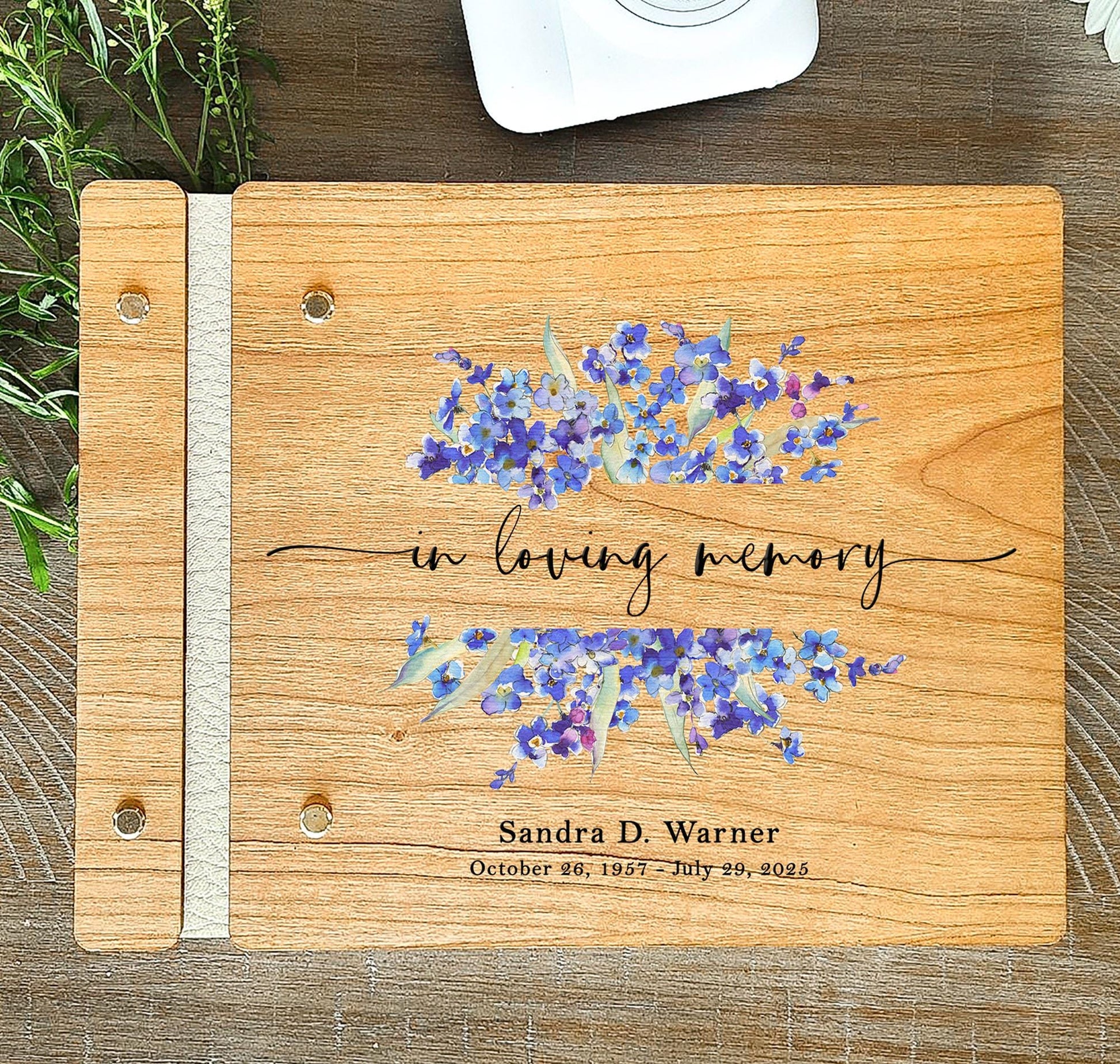 Memorial guest book paper options