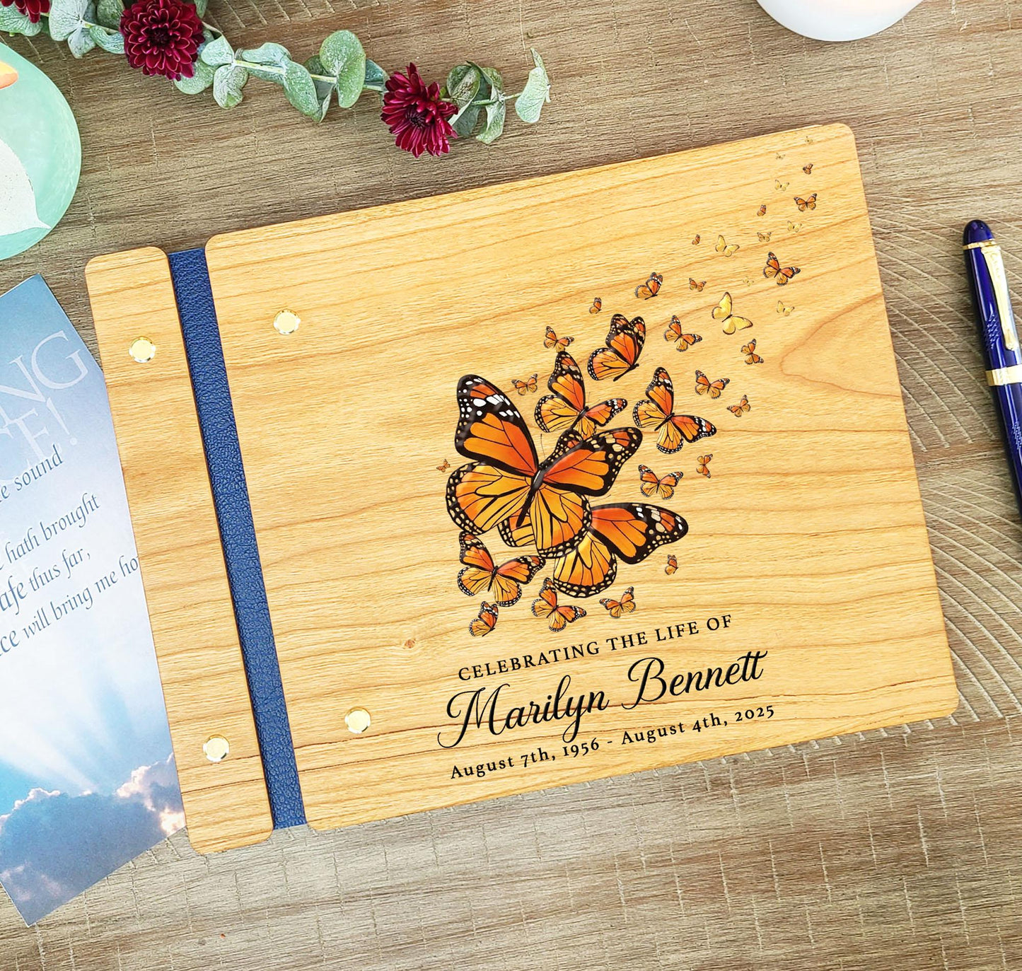 Memorial guest book paper options