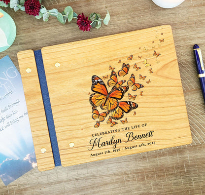 Memorial guest book paper options