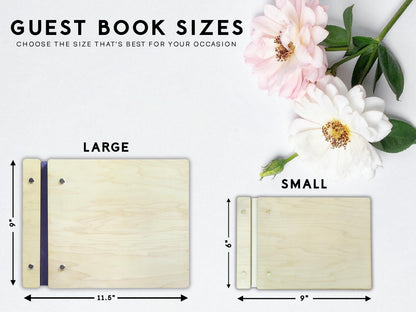 Mountain wedding guest book interior pages hardwood cover national park outdoor ceremony