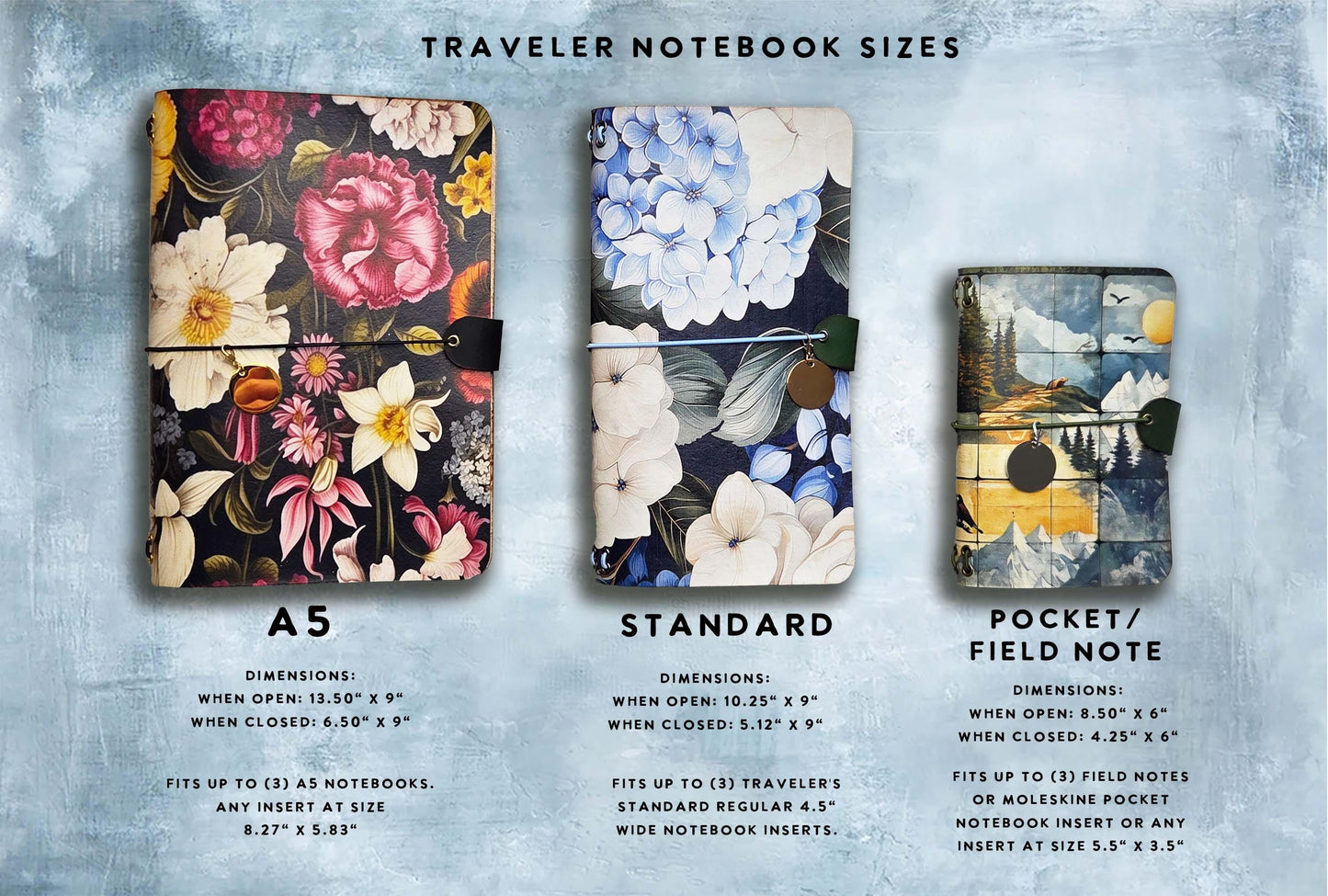 Blue Mountains leather traveler's notebook cover