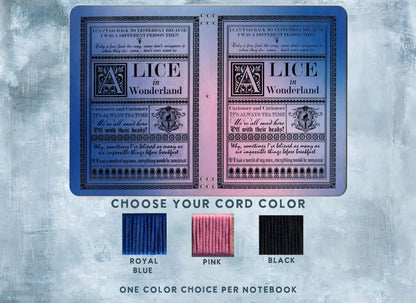 Alice in Wonderland Quotes leather traveler's notebook cover