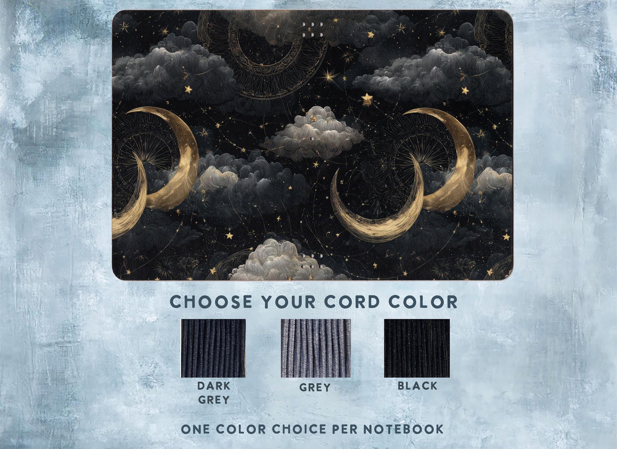 Dark Celestial leather traveler's notebook cover