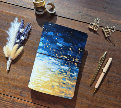 On Golden Pond leather traveler's notebook cover