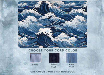 Great Waves Japan leather traveler's notebook cover