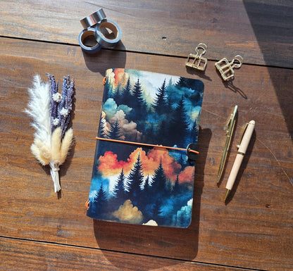 Linen Forest leather traveler's notebook cover – photo 8