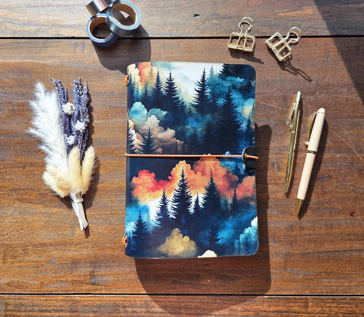 Linen Forest leather traveler's notebook cover – photo 12