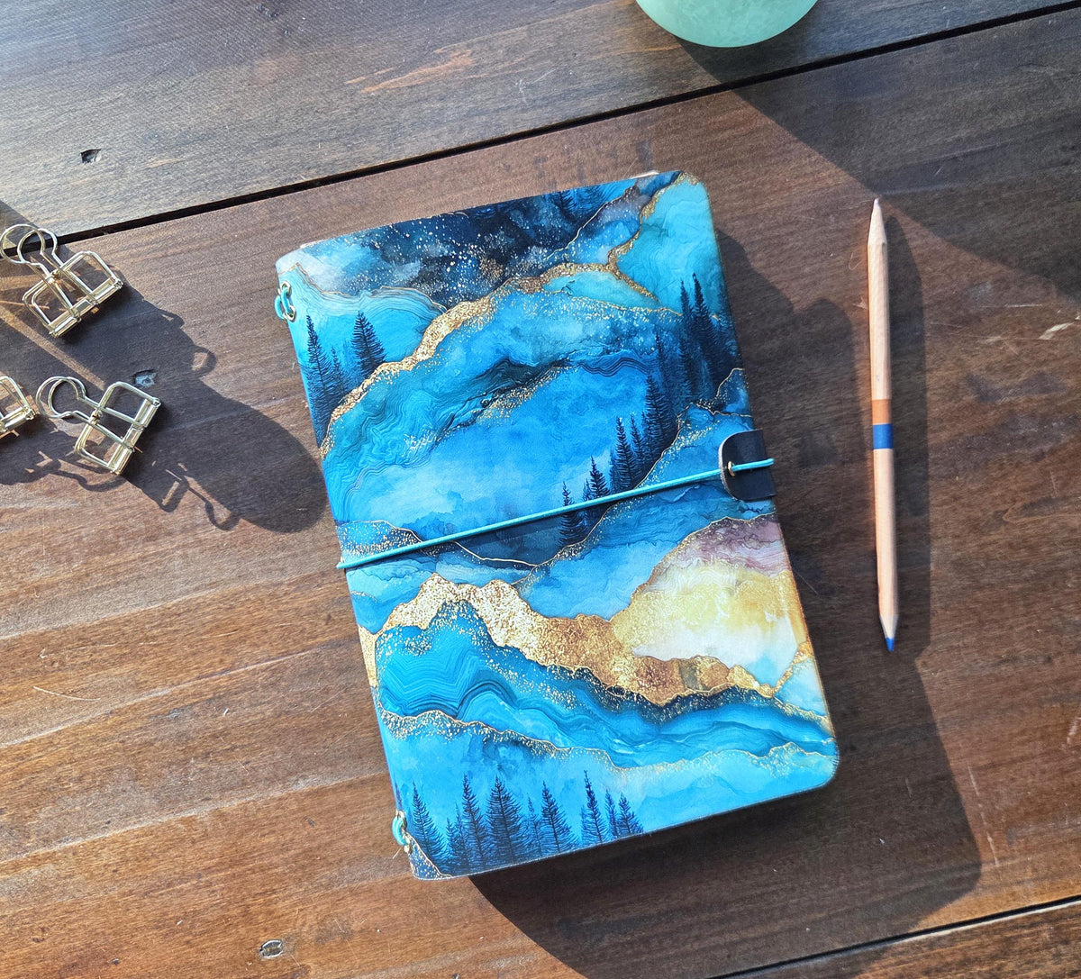 Agate Forest leather traveler's notebook cover – photo 16