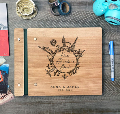 Our Adventure World Travel Book, Custom Adventure Book for Couples