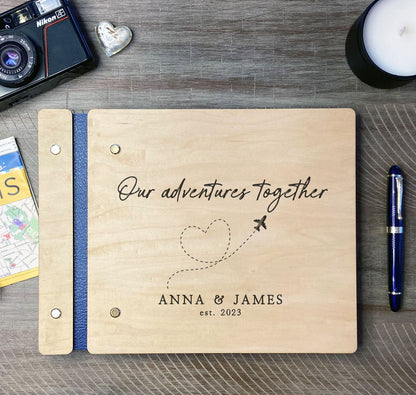 Our Adventures Together Travel Book Plane with Heart - Dragon Forged Studios